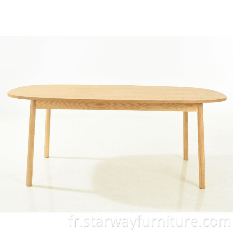 Table de salle à manger en bois massif de mobilier moderne de haute qualité